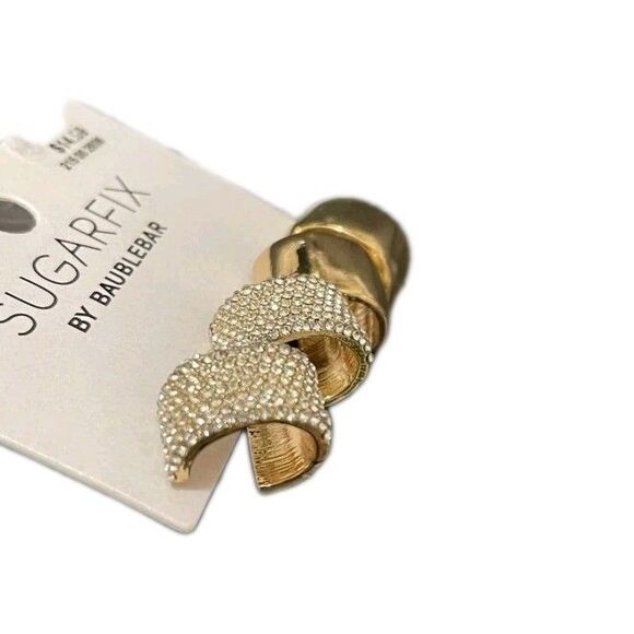 SUGARFIX by BaubleBar Crystal Hoop Earring 2 Piece Set NEW Modern Casual - Picture 5 of 6